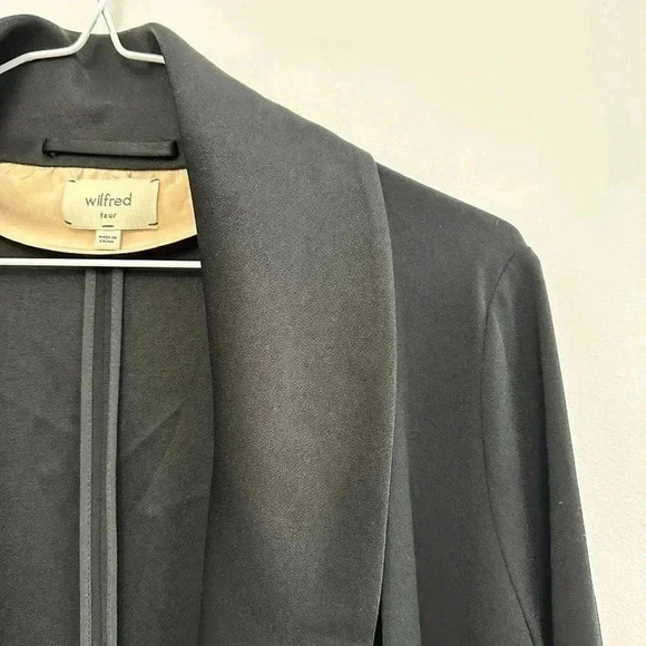 Wilfred Chevalier Jacket  Relaxed Open-Front Blazer Black Women's Size 4 - Picture 9 of 16